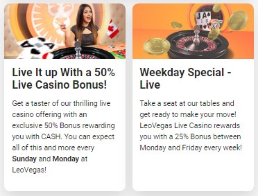 Leo Vegas Bonuses